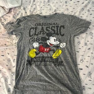 Disney Gray Mickey Mouse Vintage Tee